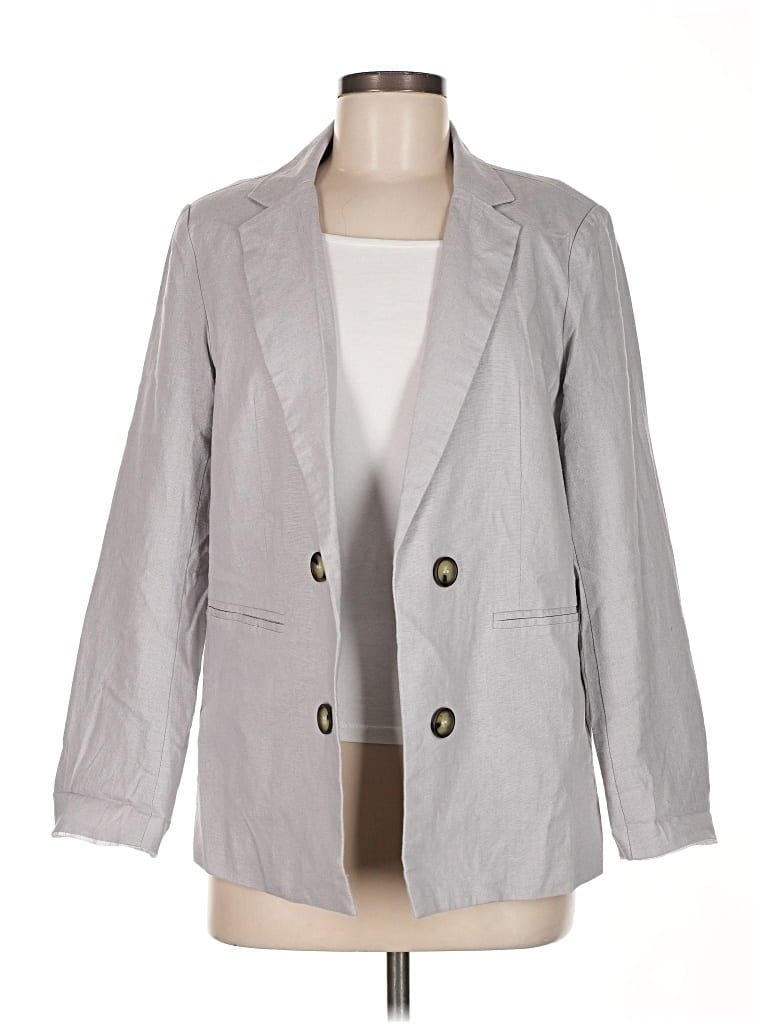 Pre-owned H By Halston Kimono In Gray