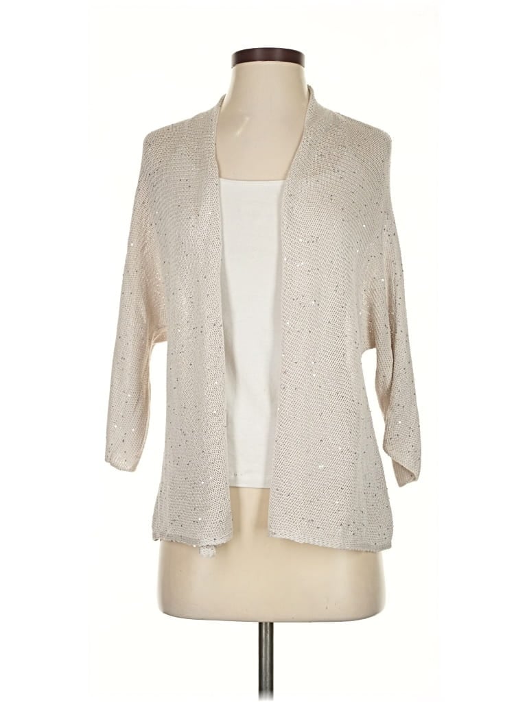 Pre-owned Eileen Fisher Cardigan Sweater In Brown