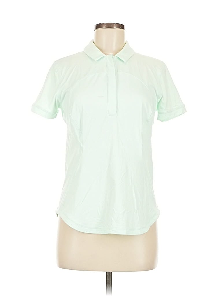 Pre-owned Lululemon Athletica Short Sleeve Polo Shirt In Green