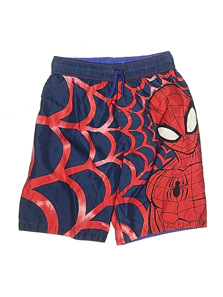 Click to view more detailed imagery on our partner's website Pre-owned Marvel Kids' Board Shorts In Red