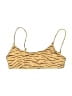 Onia Animal Print Gold Tan Swimsuit Top Size S (estimated) - photo 1