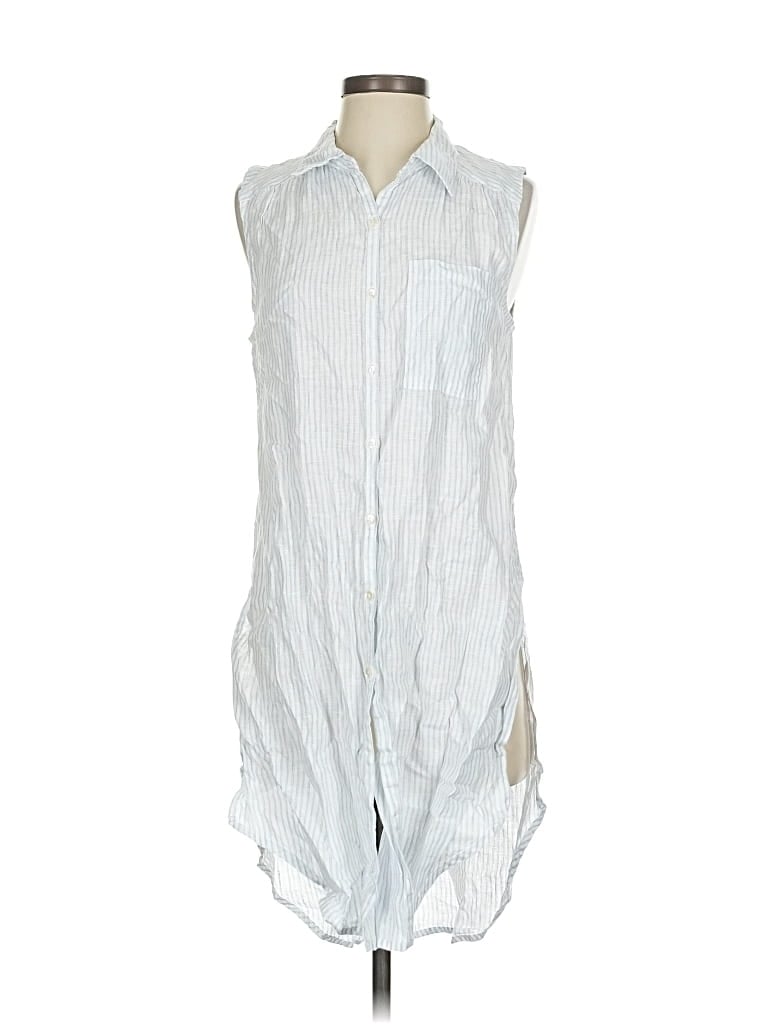 Pre-owned Sundance Sleeveless Button Down Shirt In Silver