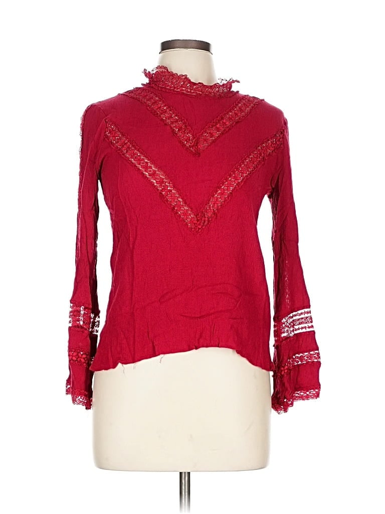 Pre-owned Endless Rose Long Sleeve Blouse In Red