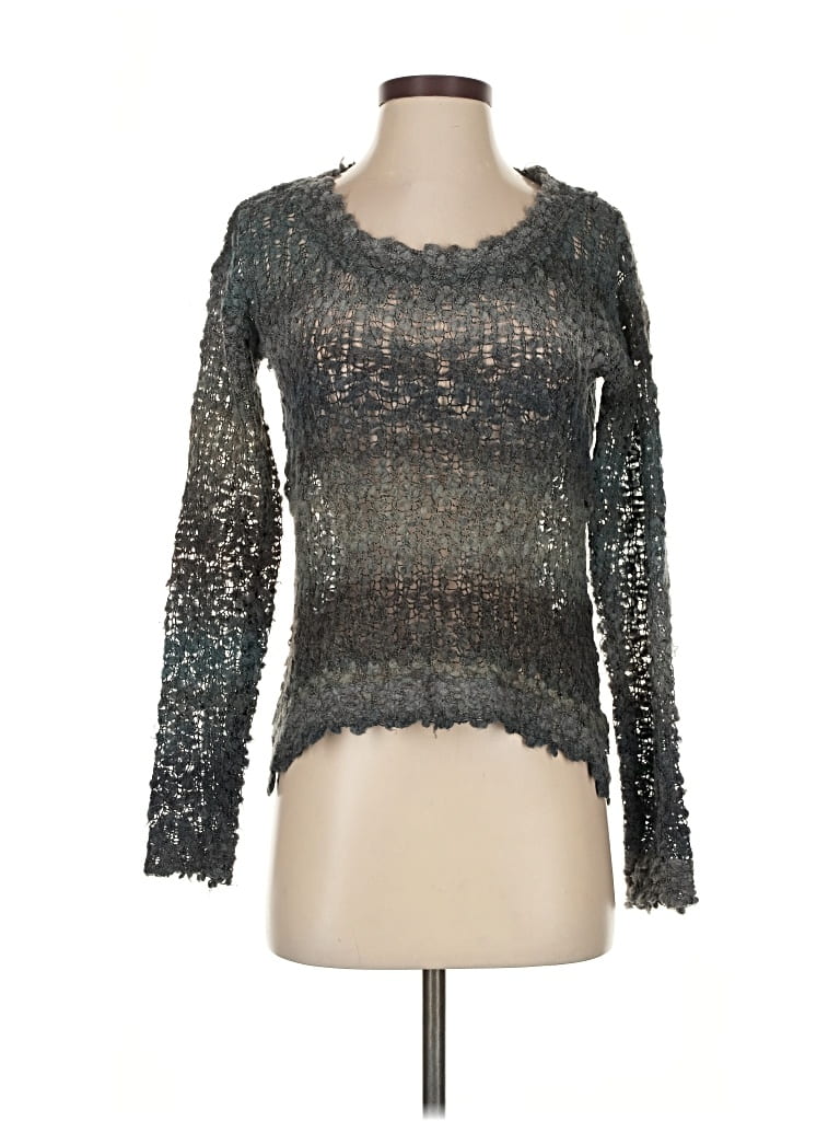 Pre-owned Line Pullover Sweater In Gray