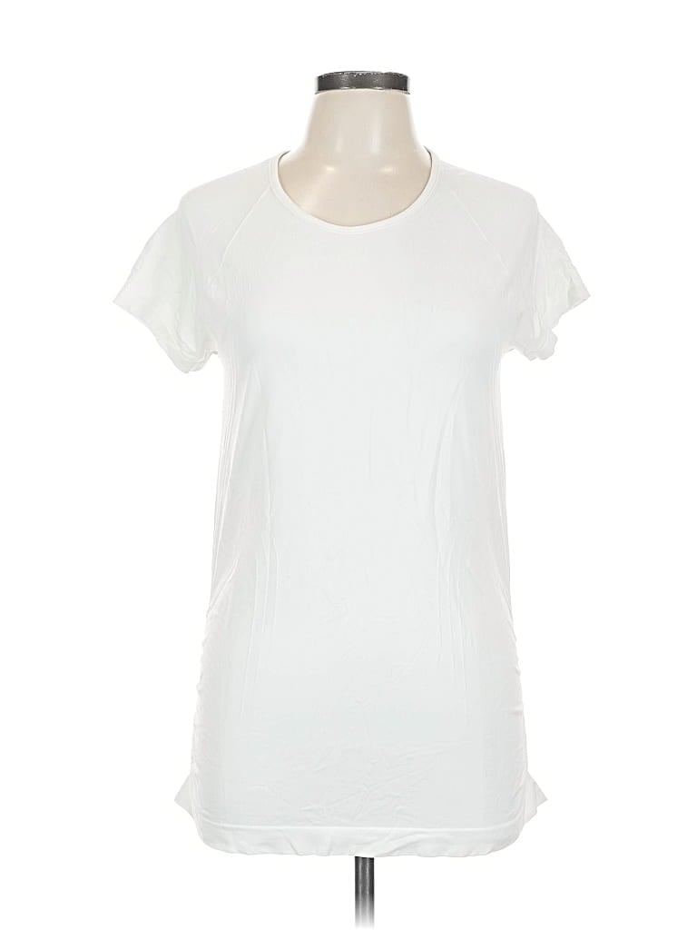 Pre-owned Athleta Short Sleeve T-shirt In White