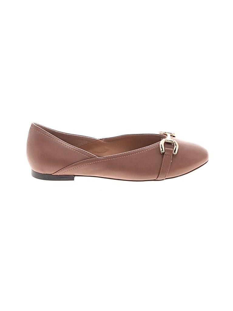 Pre-owned Kelly & Katie Flats In Brown