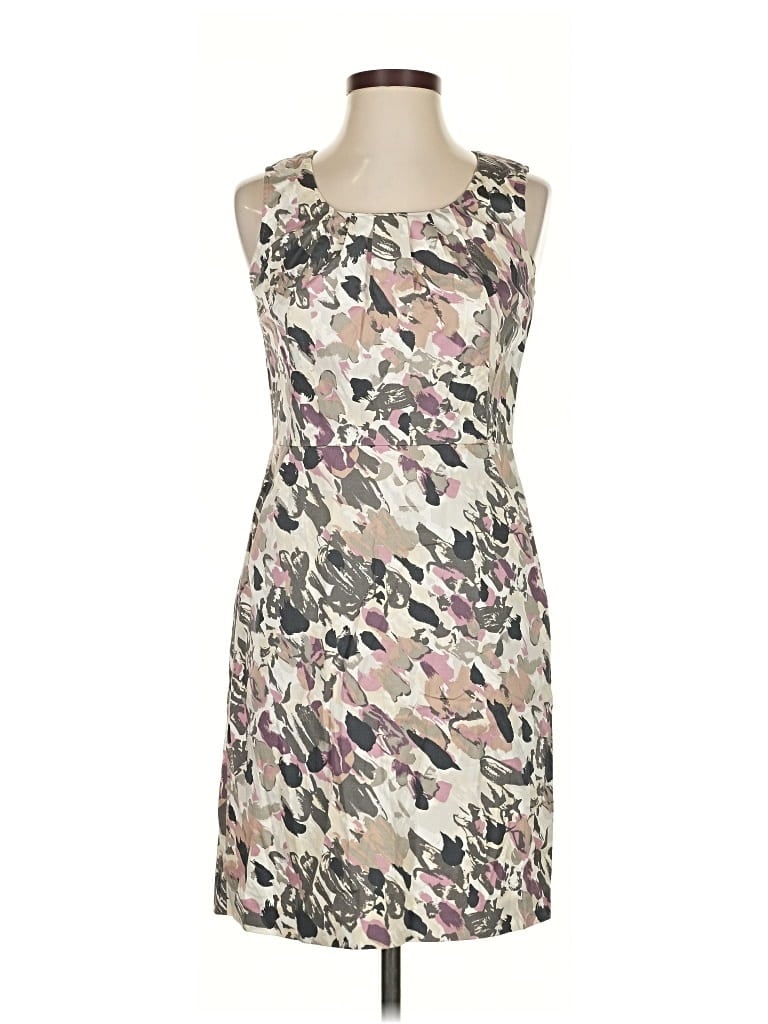 Pre-owned Ann Taylor Loft Cocktail Dress In Gray