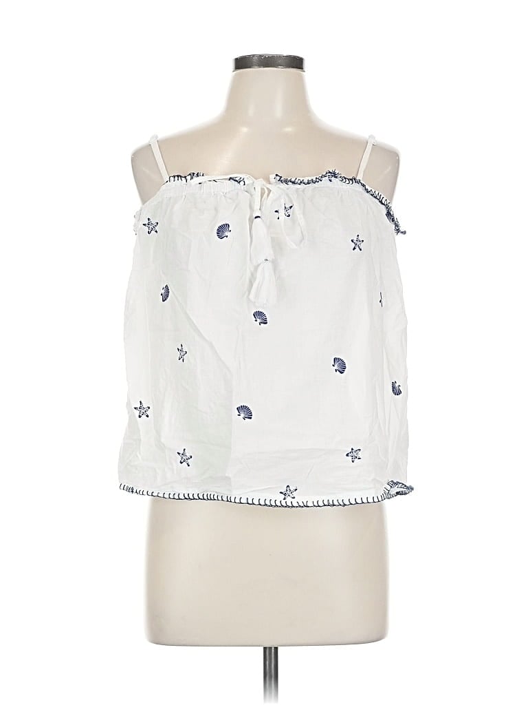 Pre-owned Calypso St Barth Sleeveless Blouse In White