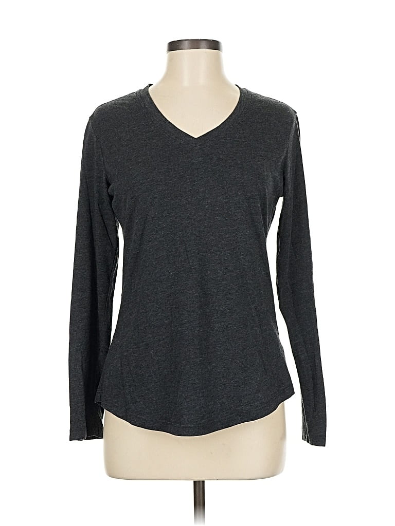 Pre-owned Natural Reflections Long Sleeve T-shirt In Gray