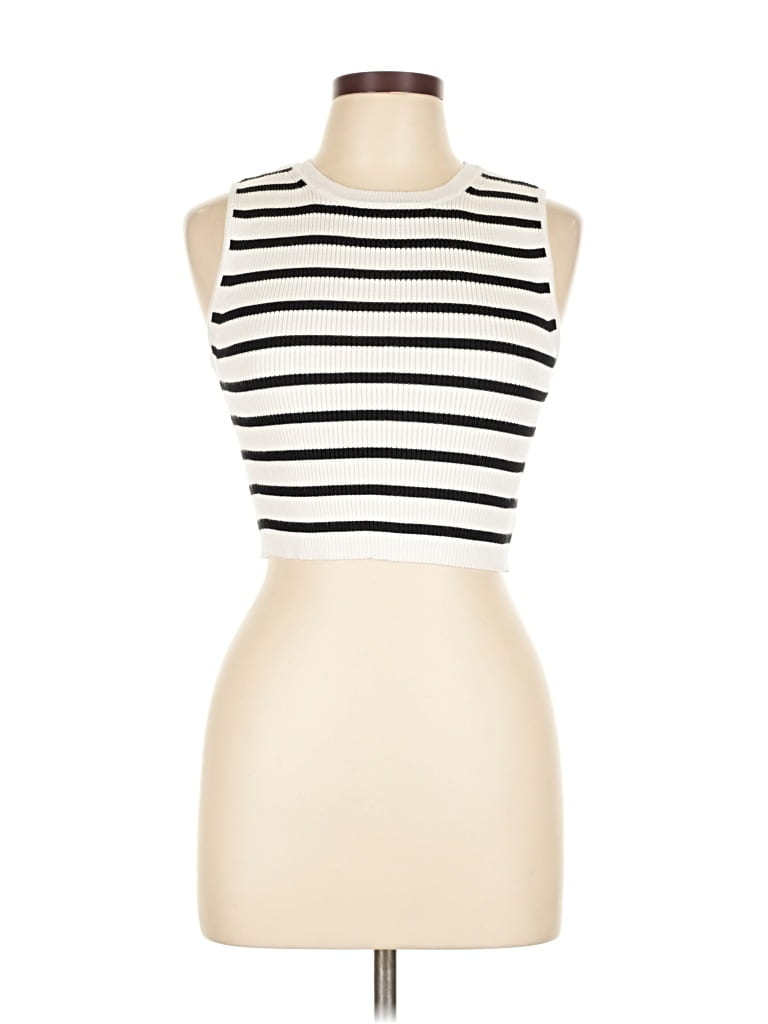 Pre-owned Hunter & Brown Sweater Vest In White