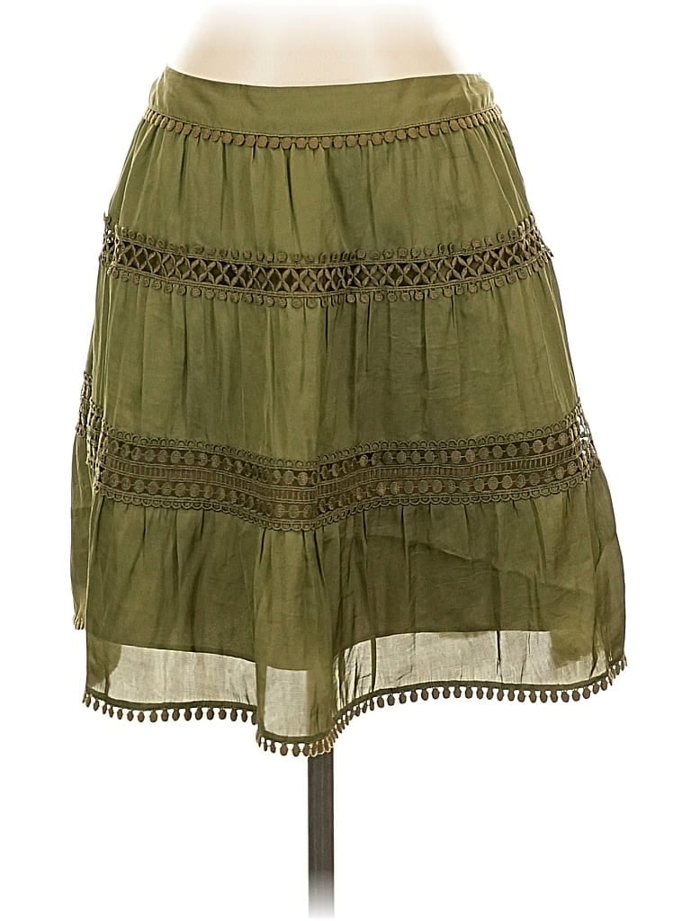 Pre-owned White House Black Market Casual Skirt In Green