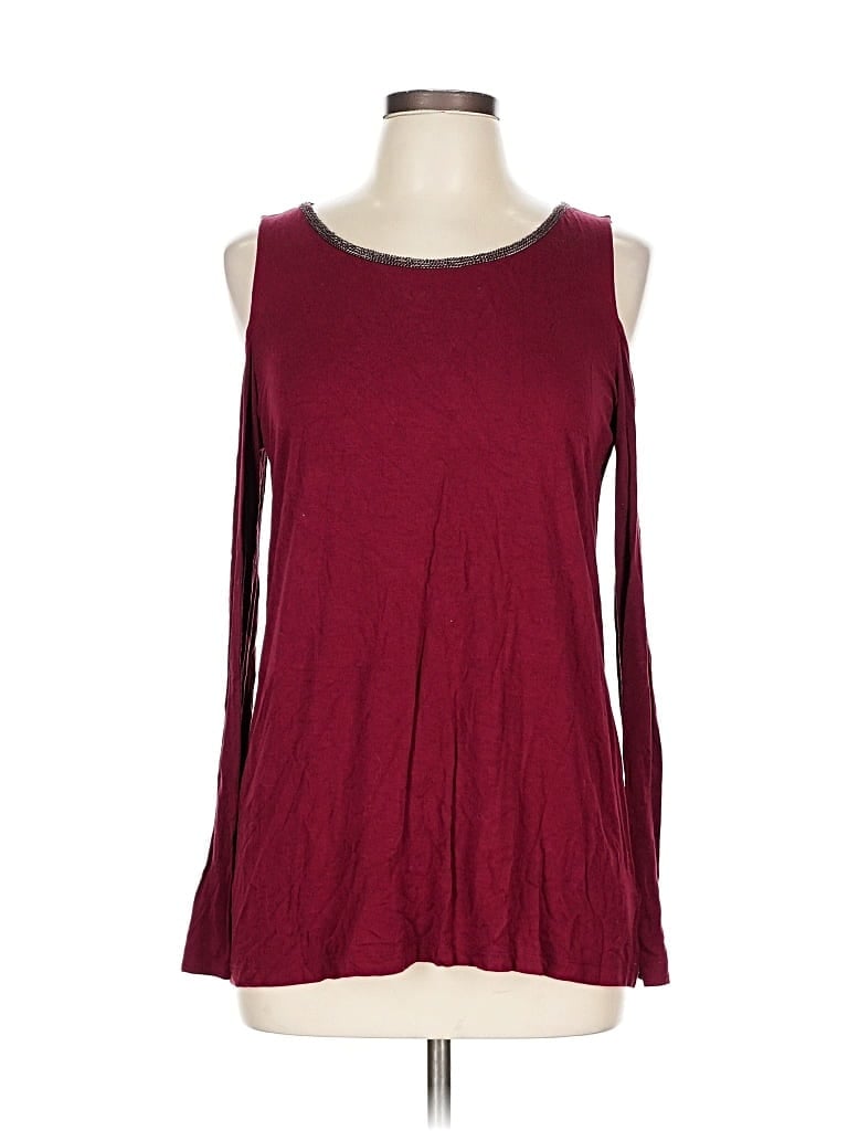 Pre-owned Cynthia Rowley Tjx Sleeveless Top Burgundy Boatneck Tops