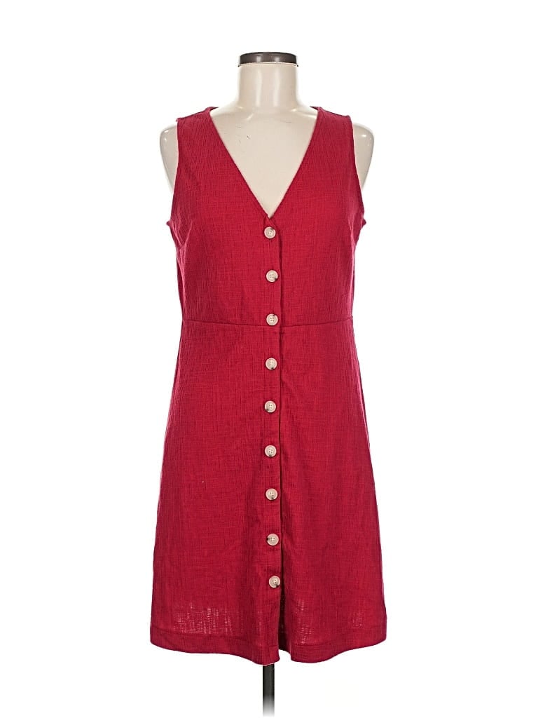 Pre-owned Ann Taylor Loft Outlet Casual Dress In Burgundy