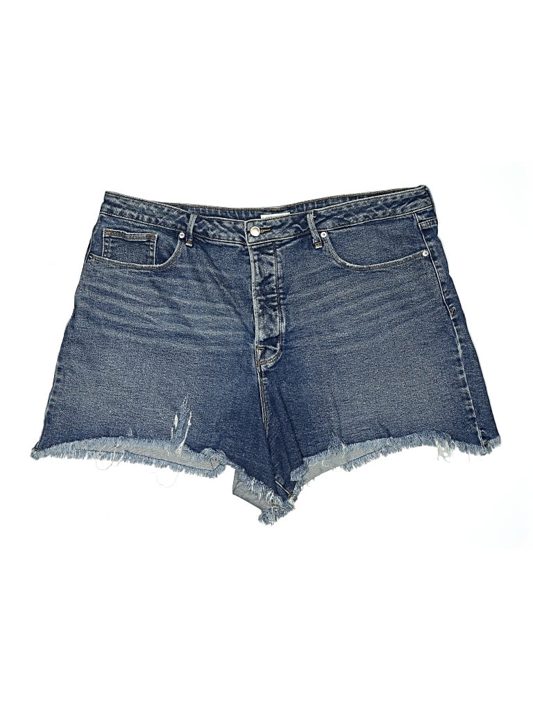 Pre-owned Good American Denim Shorts In Blue