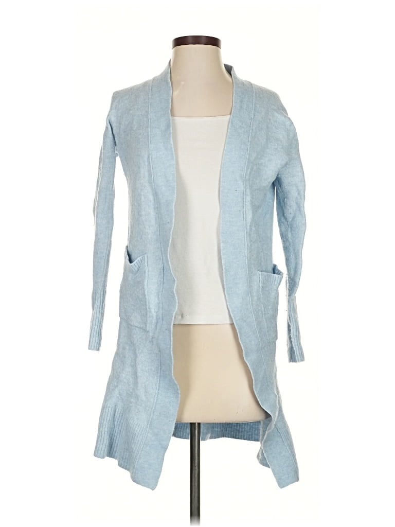 Pre-owned Banana Republic Wool Cardigan Sweater In Blue