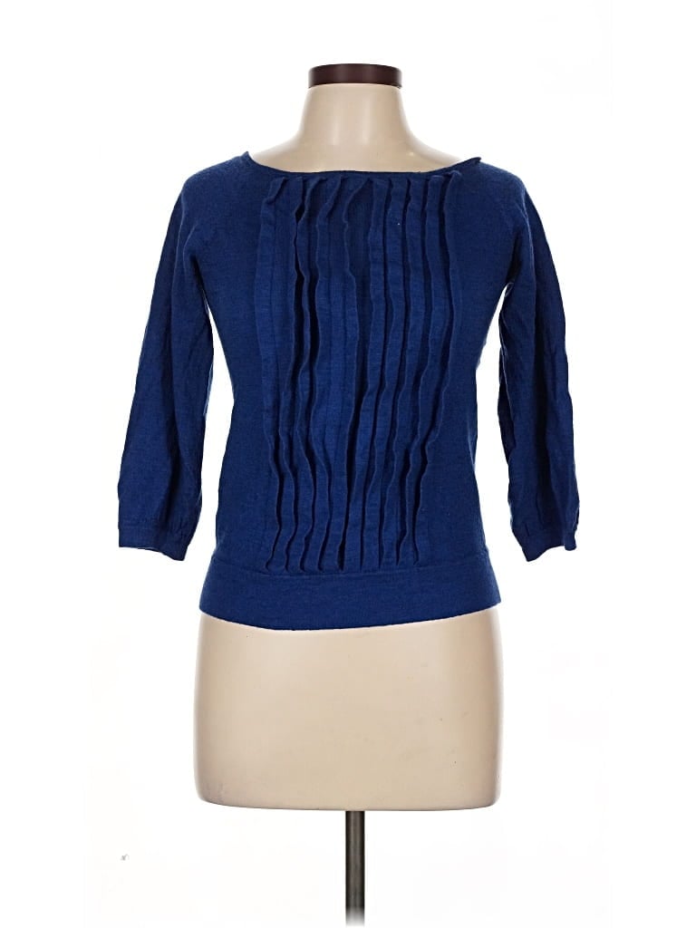 Pre-owned The Limited 3/4 Sleeve Top Blue Boatneck Tops