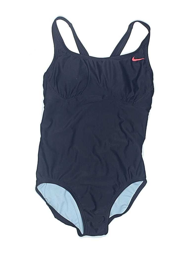 Pre-owned Nike One Piece Swimsuit In Blue