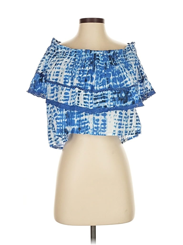 Pre-owned Sofia Sleeveless Blouse In Blue