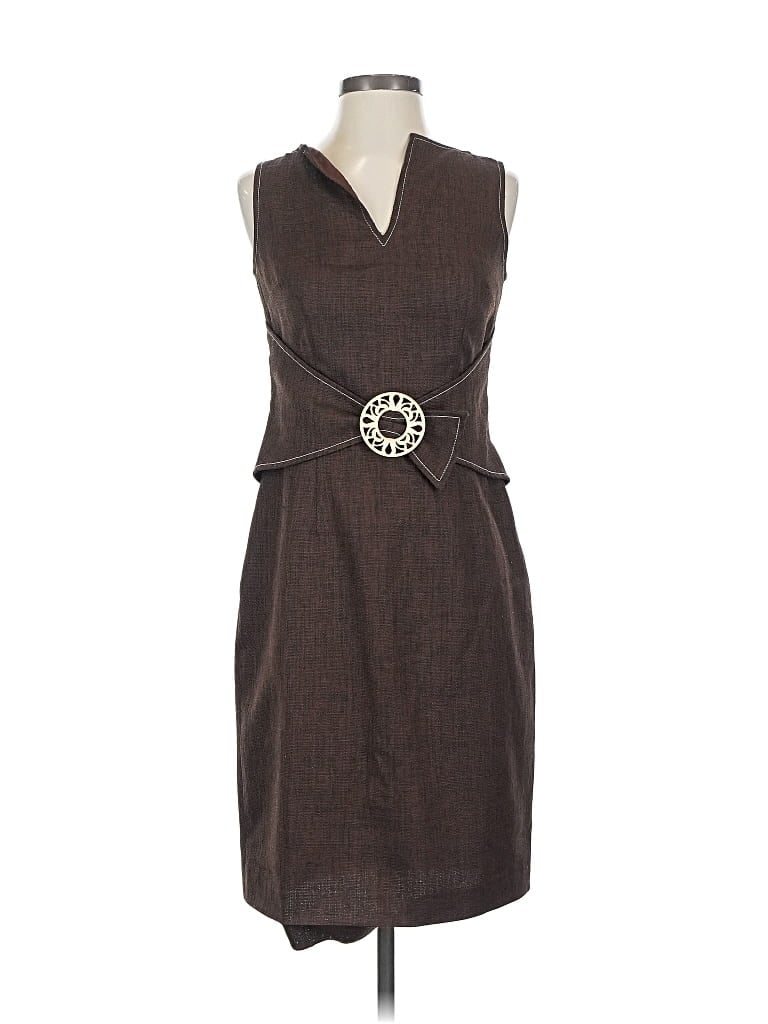 Pre-owned Unbranded Casual Dress In Brown