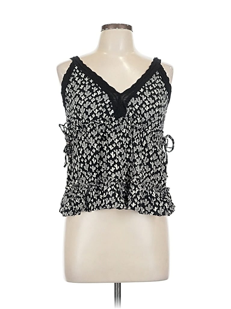 Pre-owned Angie Sleeveless Blouse In Black