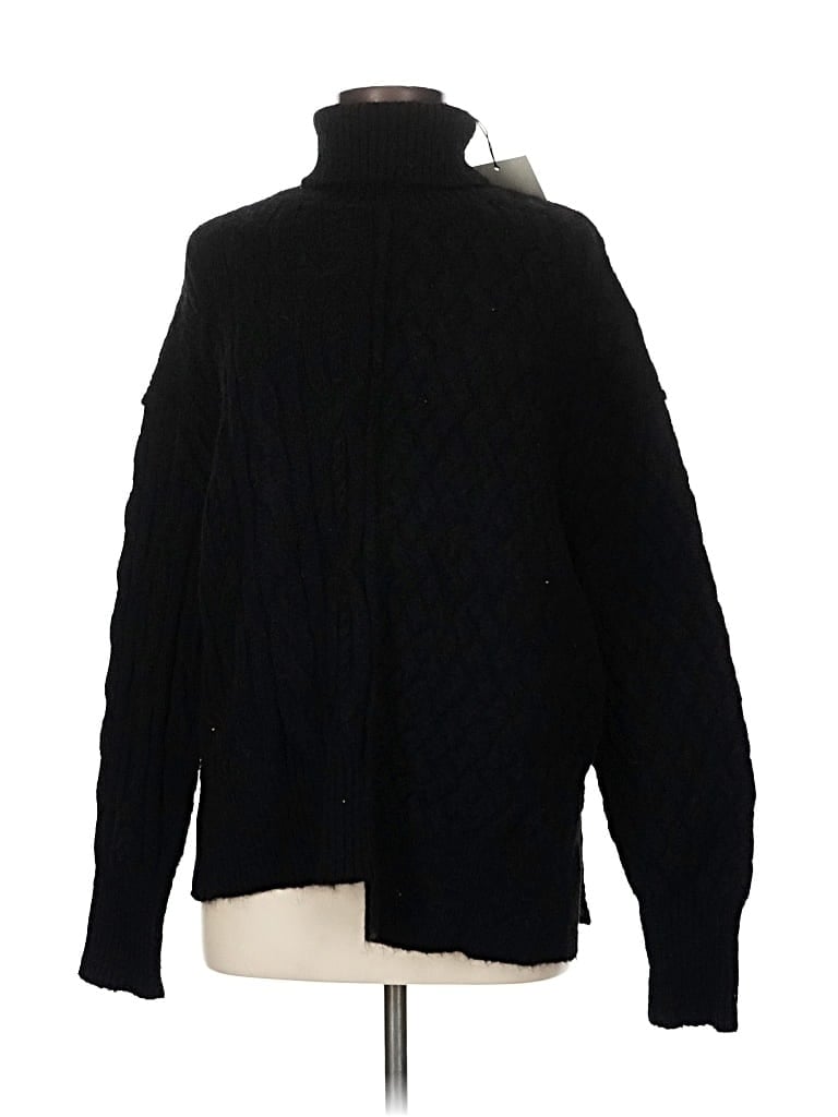 Pre-owned Allsaints Turtleneck Sweater In Black