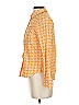 Maeve by Anthropologie 100% Cotton Print Orange Long Sleeve Blouse Size 0 - photo 5