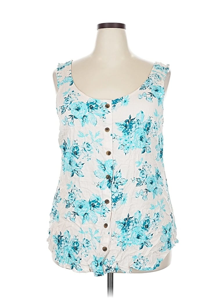 Pre-owned Torrid Sleeveless Blouse In Blue