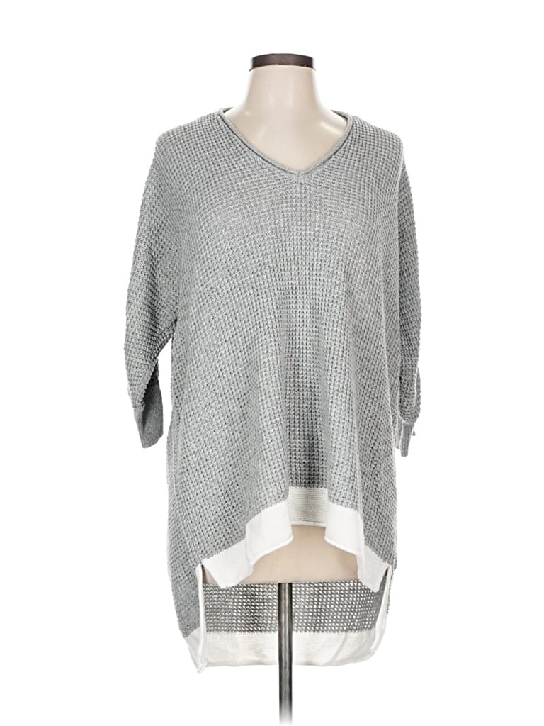 Pre-owned New York And Company Pullover Sweater In Gray