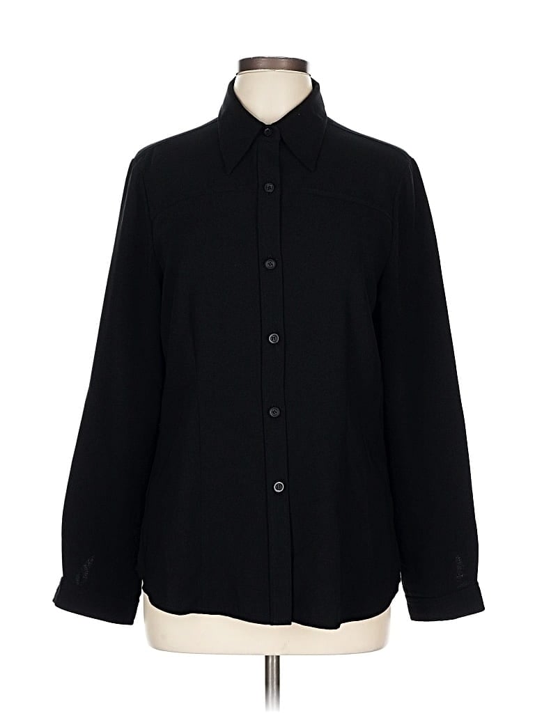 Click to view more detailed imagery on our partner's website Pre-owned New York And Company Long Sleeve Blouse In Black