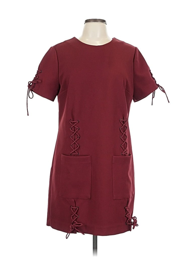 Pre-owned Kendall & Kylie Casual Dress In Burgundy