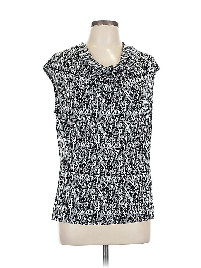 Pre-owned Kasper Sleeveless Blouse In Silver