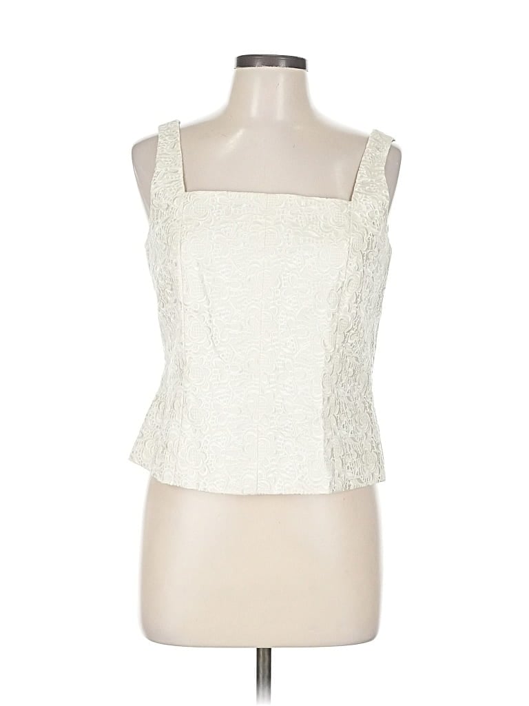 Pre-owned Doncaster Collection Tank Top Ivory Strapless Neckline Tops In White