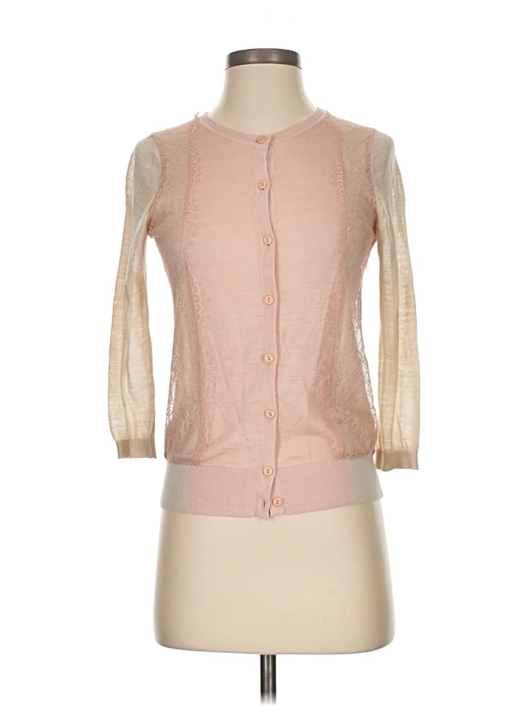 Pre-owned Ann Taylor Loft Cardigan Sweater In Pink