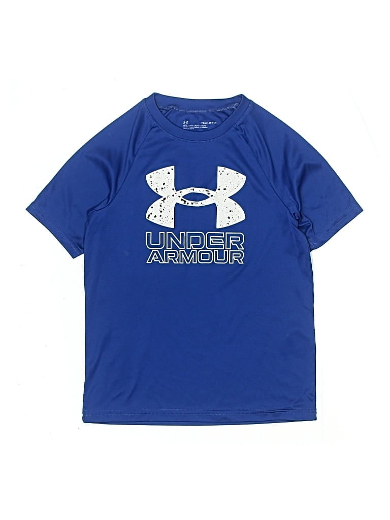 Click to view more detailed imagery on our partner's website Pre-owned Under Armour Kids' Active T-shirt In Blue