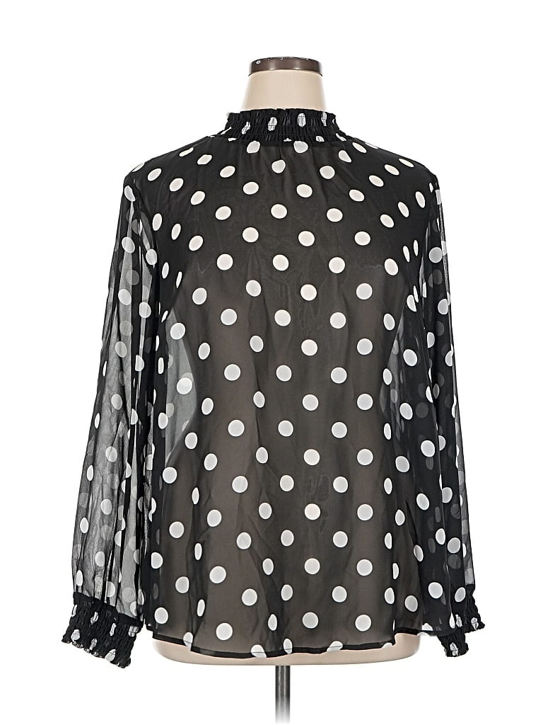 Pre-owned Torrid Long Sleeve Blouse In Black