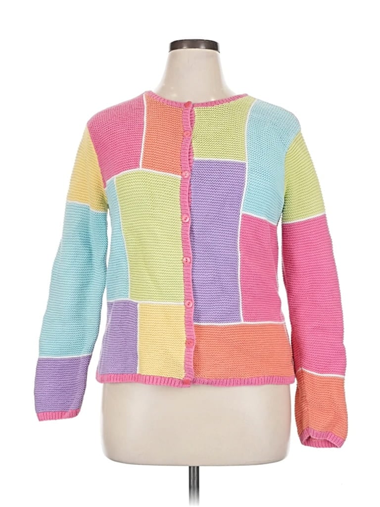 Pre-owned Talbots Cardigan Sweater In Pink