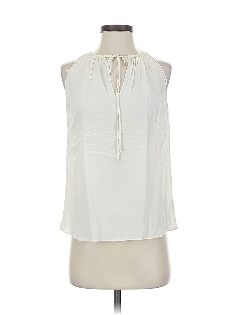 Pre-owned Theory Sleeveless Blouse In White