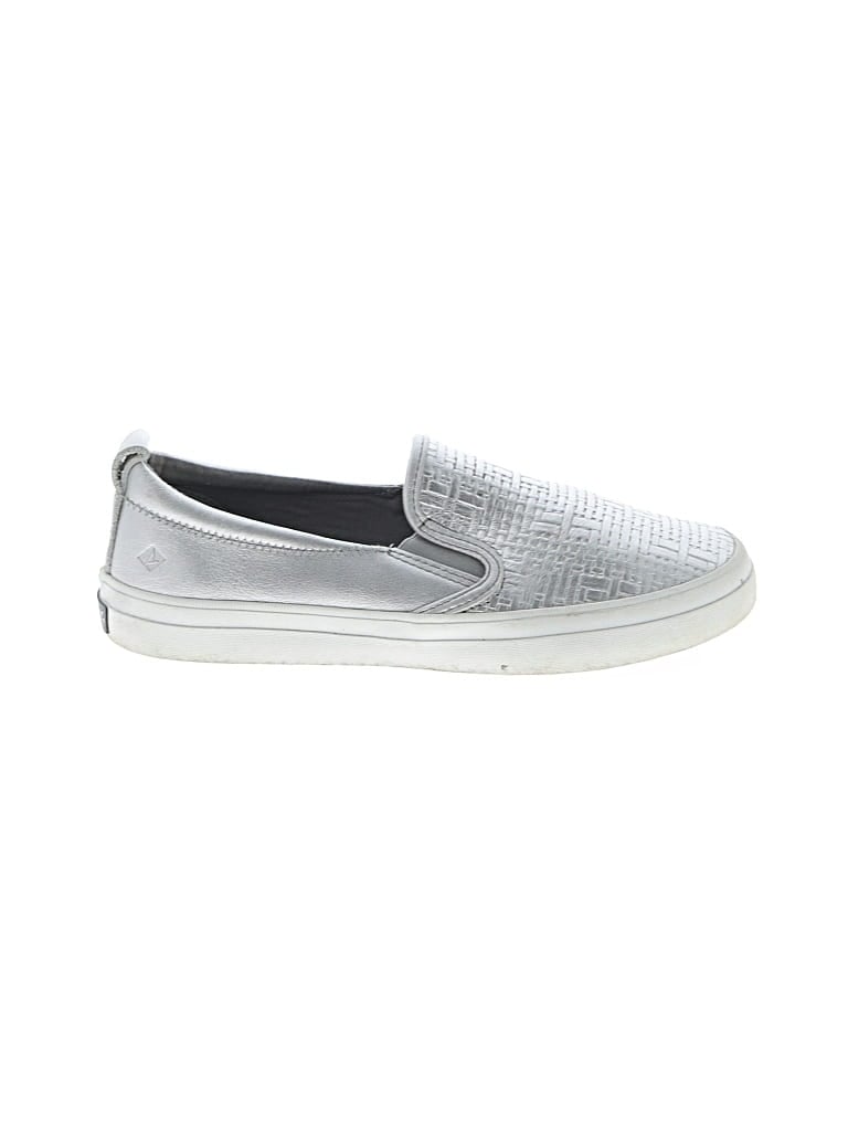 Pre-owned Sperry Top-sider® Sneakers Silver Metallic Pattern Shoes