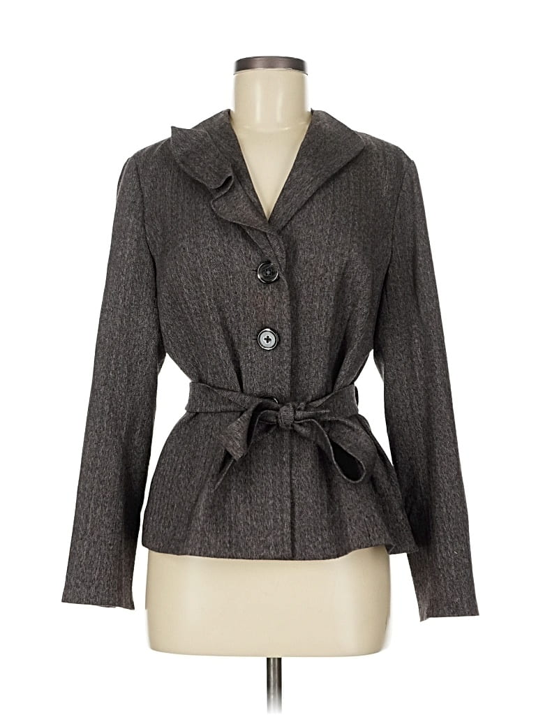 Pre-owned Sharon Young Blazer Jacket In Gray
