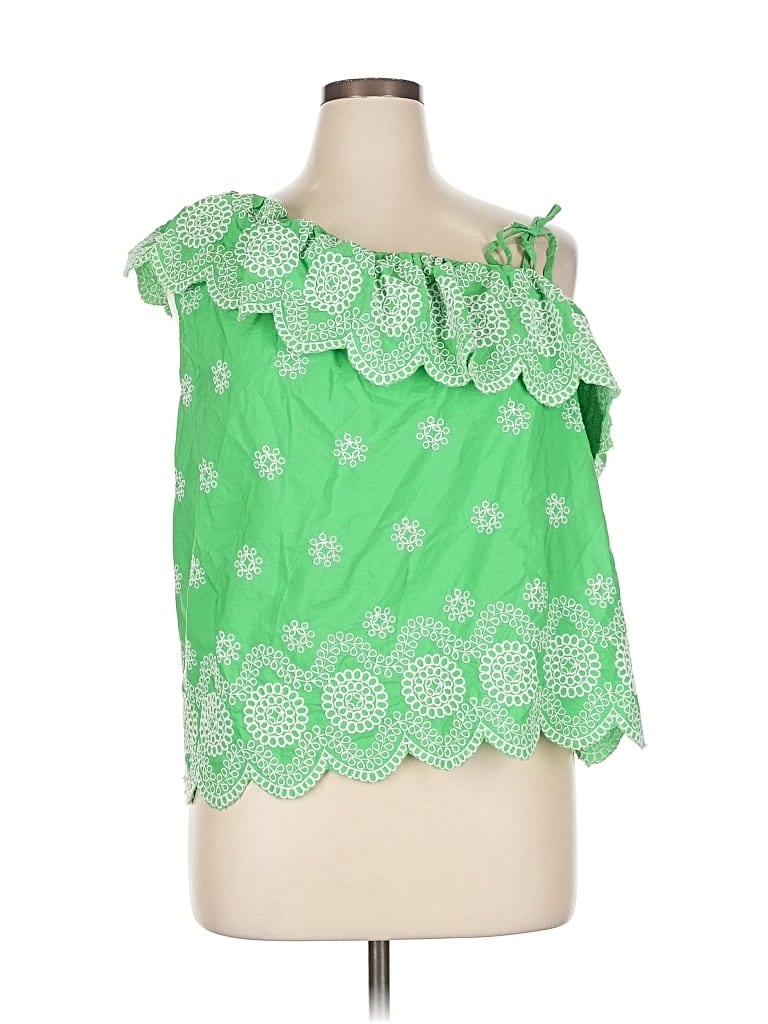 Pre-owned Crown & Ivy Sleeveless Blouse In Green