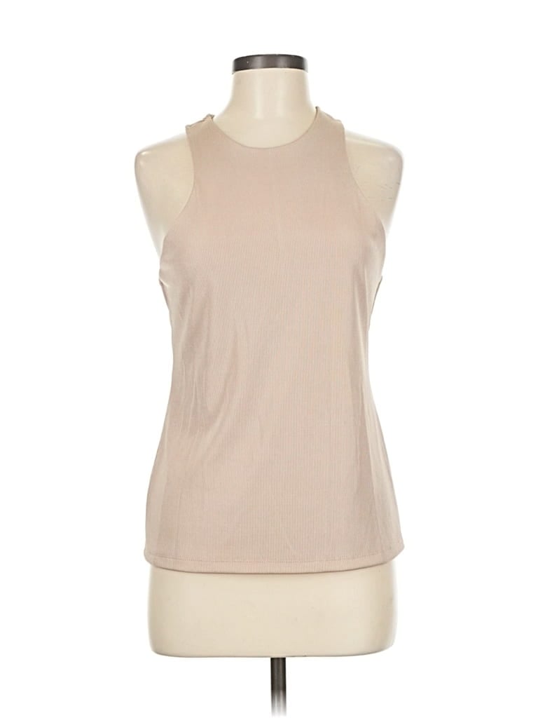Pre-owned A New Day Tank Top Tan Halter Neckline Tops In Brown