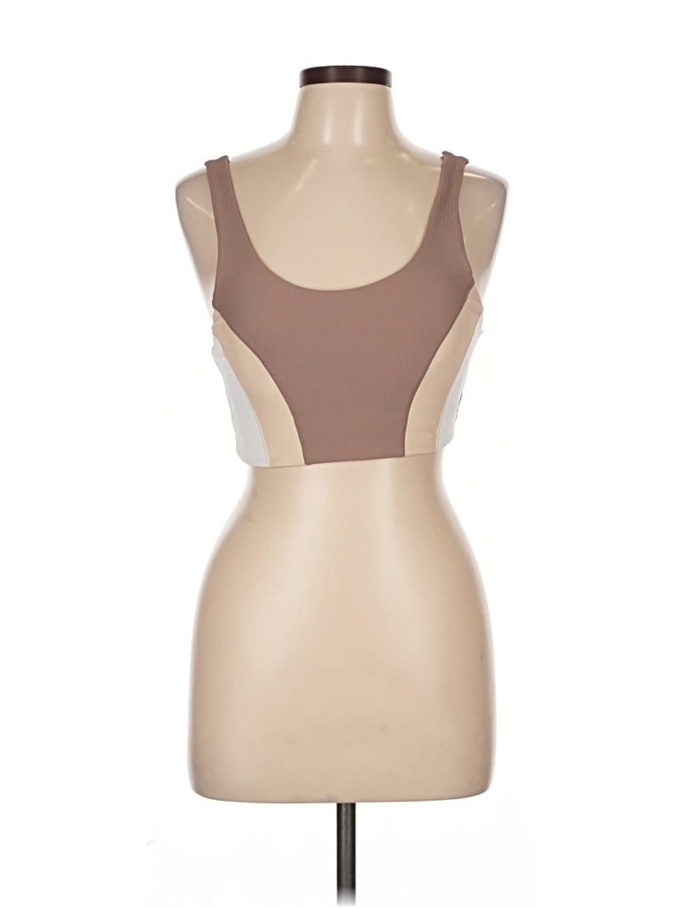 Pre-owned Wilo Tank Top Brown Strapless Neckline Tops