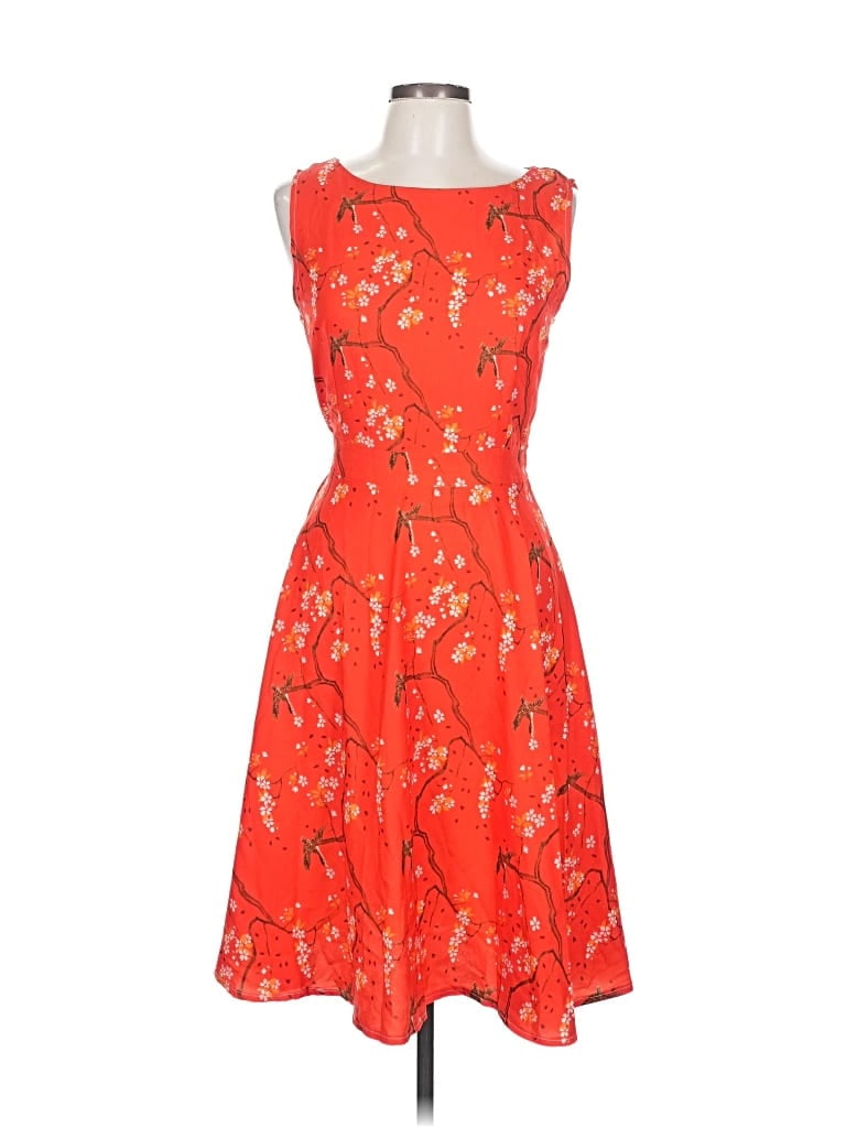Pre-owned Assorted Brands Cocktail Dress In Orange