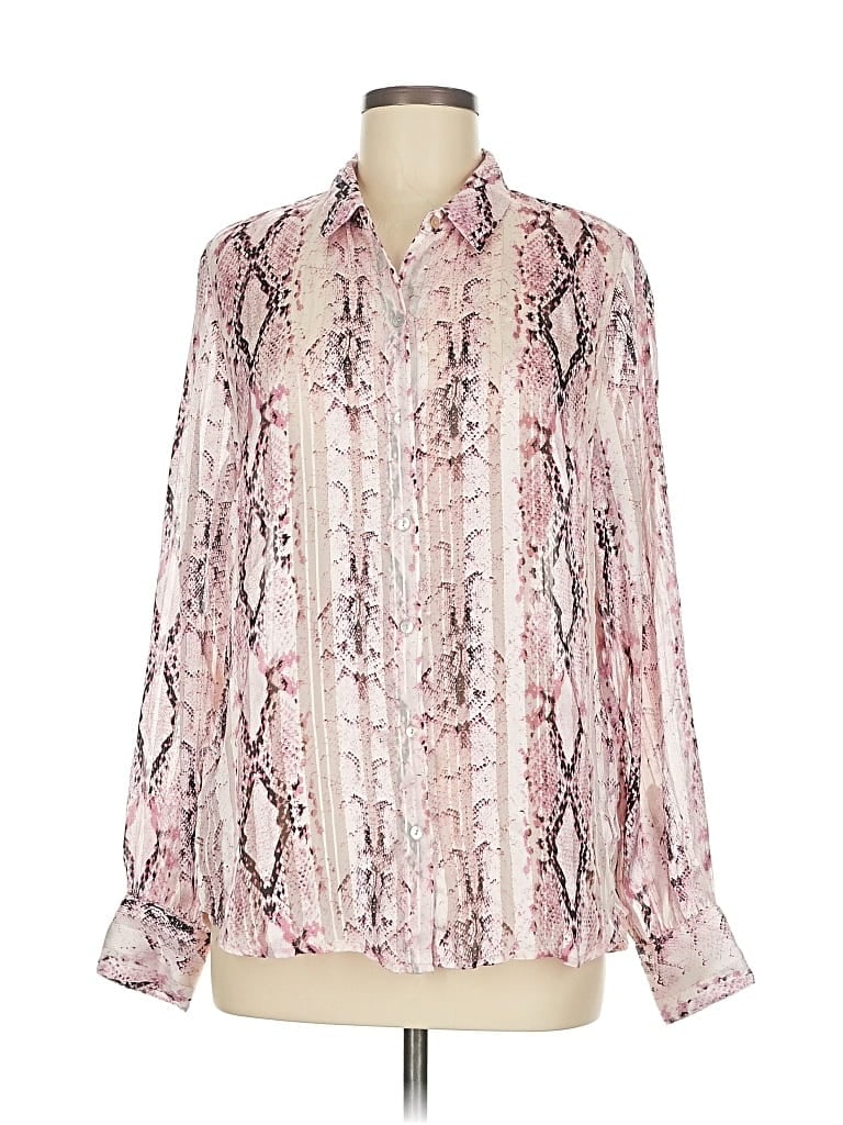 Pre-owned Kut From The Kloth Long Sleeve Blouse In Pink