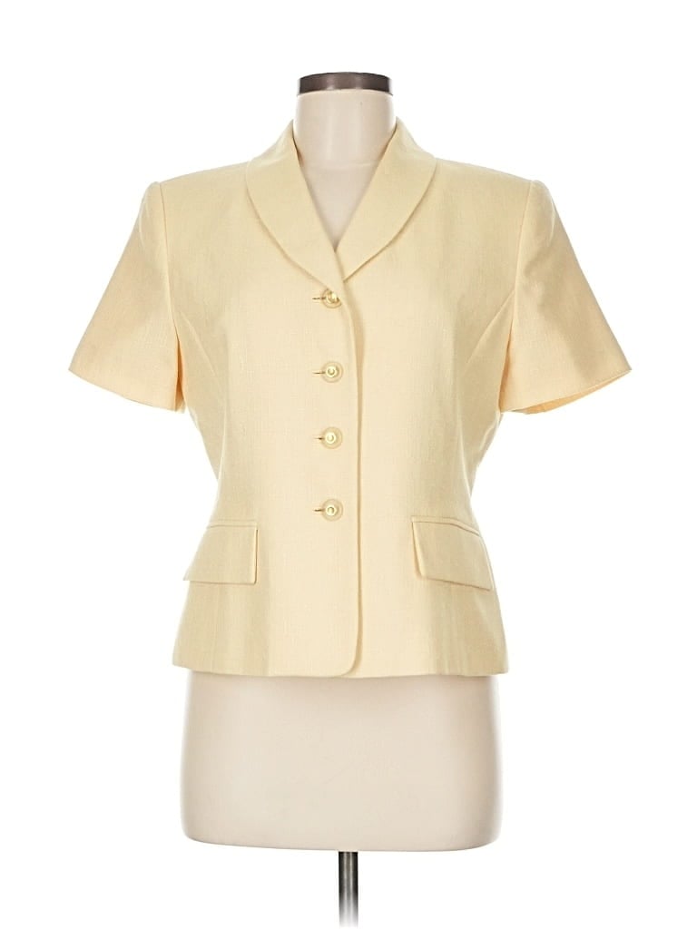 Pre-owned Le Suit Blazer Jacket In Yellow