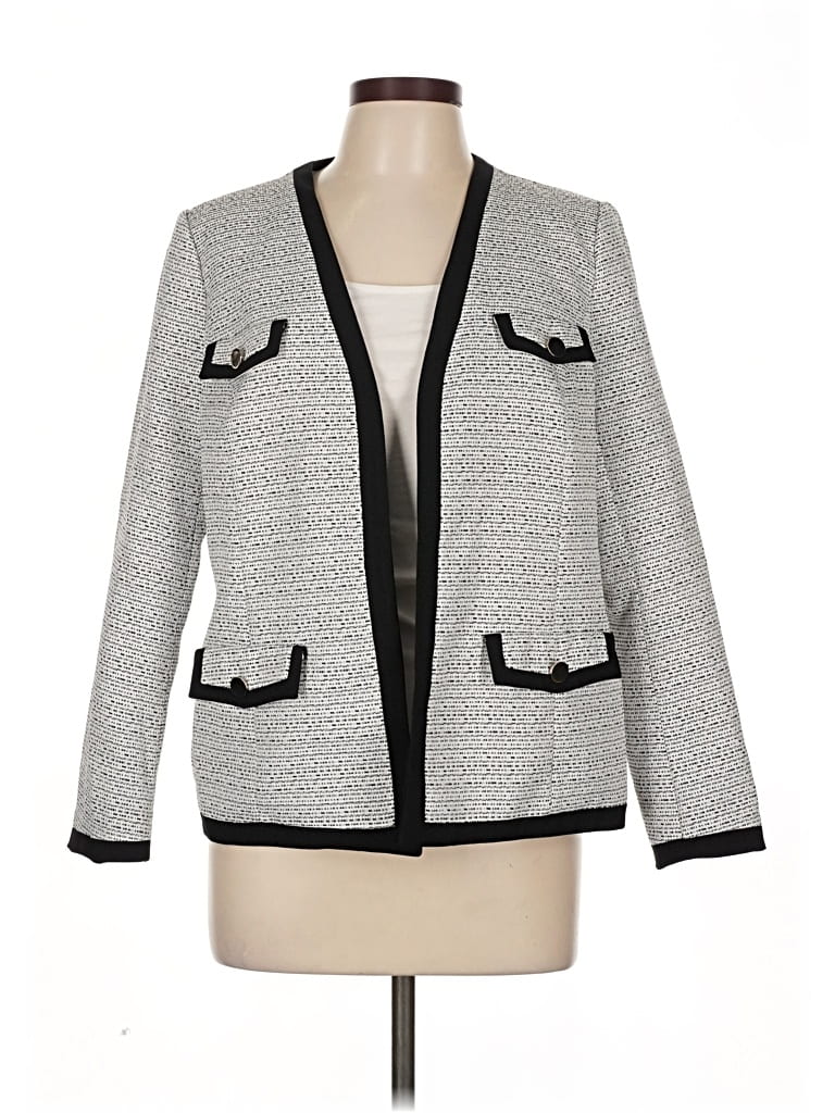 Click to view more detailed imagery on our partner's website Pre-owned Kasper Blazer Jacket In Gray