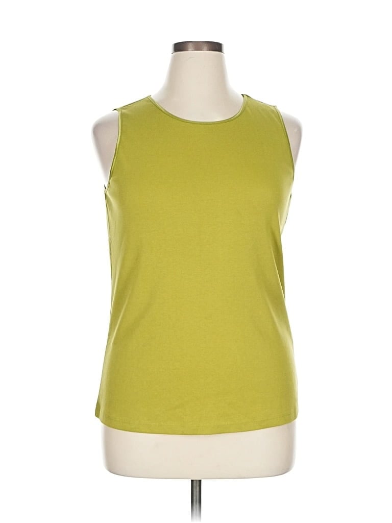 Pre-owned Cj Banks Sleeveless Top Green Halter Neckline Tops
