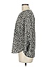 MICHAEL Michael Kors Animal Print Black Silver 3/4 Sleeve Blouse Size M - photo 5
