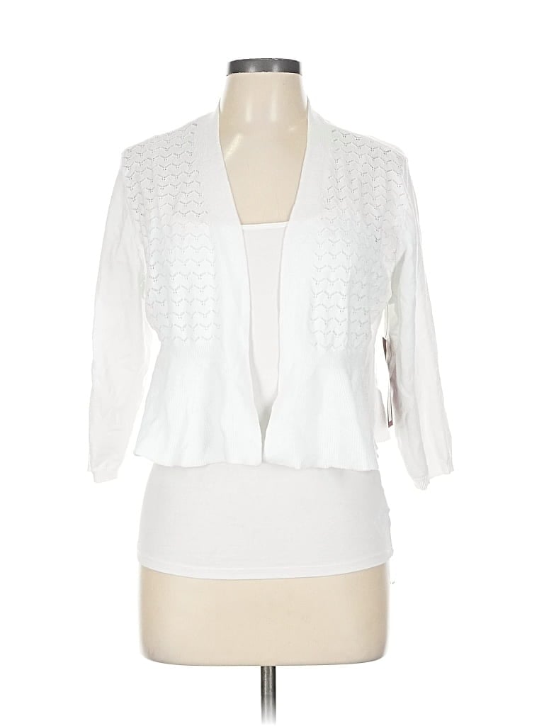 Pre-owned Love Scarlett Cardigan Sweater In White