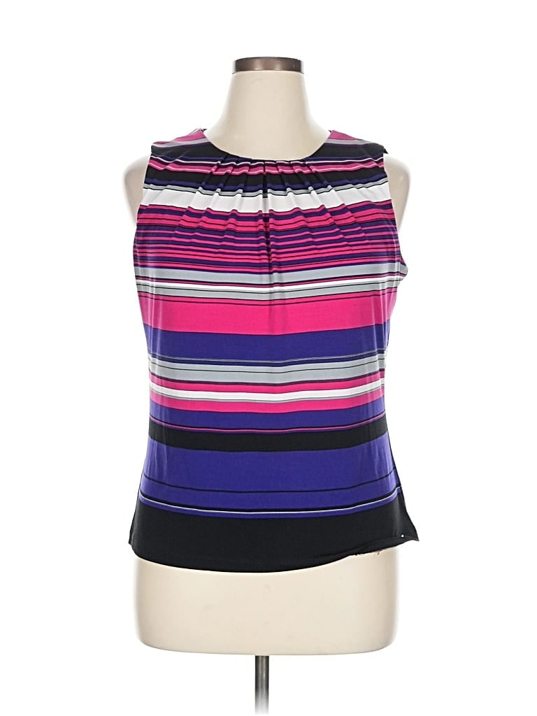 Pre-owned Calvin Klein Sleeveless Blouse In Purple